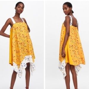 Floral Yellow and White Zara Dress